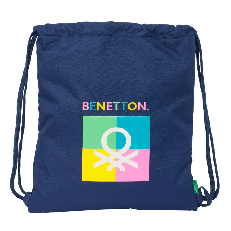 Kuprinė su virvutėmis Benetton Cool Tamsiai mėlyna 35 x 40 x 1 cm